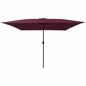 vidaXL Parasol de jardin Rouge et Noir 295 x 295 x 245 cm