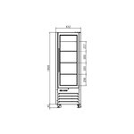 Vitrine réfrigérée pâtisserie 4 faces vitrées - 400 litres - afi collin lucy - r290 -  650x650x1950mm