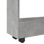 vidaXL Chariot de rangement étroit 3 niveaux gris béton