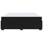 vidaXL Cadre de lit avec matelas Noir 200 x 200 cm tissu