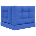 vidaXL Coussin de canapé d'extérieur 3 Pièces Bleu royal Polyester