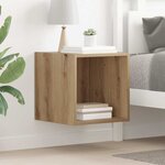 vidaXL Meuble mural chêne artisanal 37 x 37 x 37 cm Bois d'ingénierie