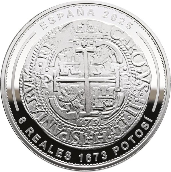 Pièce de monnaie en Argent 10 Euro g 27 Millésime 2025 Mint Museum Jewels CARLOS II POTOSÍ