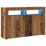 vidaXL Buffet et lumières LED vieux bois 115 5x30x75cm bois ingénierie