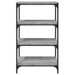 vidaXL Bibliothèque Sonoma gris 60x33x100 cm Bois d'ingénierie acier