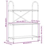 vidaXL Étagère Chêne noir 80 x 30 x 109 cm Bois d'ingénierie