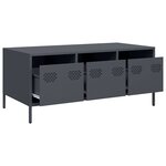 vidaXL Table basse anthracite 101 5x50x43 5 cm acier laminé à froid