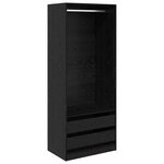 vidaXL Armoire Chêne noir 80 x 50 x 200 cm Bois d'ingénierie
