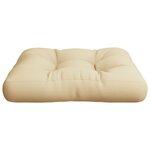 vidaXL Coussin de palette beige 60x61 5x10 cm tissu