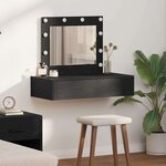 vidaXL Table de Toilette Noir 83 x 40 x 70 cm Bois d'ingénierie