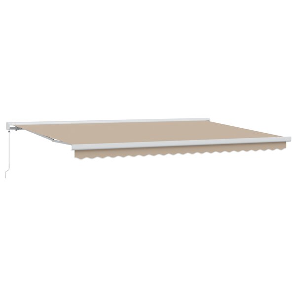 vidaXL Store Rétractable Manuel Beige 500x300 cm