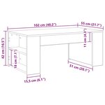 vidaXL Table basse Chêne Noir 102x55x42 cm Bois d'ingénierie