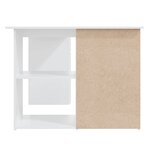 vidaXL Bureau d'angle Blanc 145x100x76 cm Bois d'ingénierie