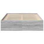 vidaXL Cadre de lit sans matelas sonoma gris 150x200 cm