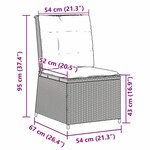 vidaXL Canapé de jardin avec coussin Gris clair Poly rotin