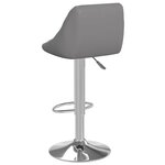 vidaXL Tabourets de bar lot de 2 gris similicuir