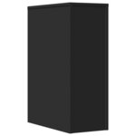 vidaXL Armoire de salle de bain étroite avec roulettes noir