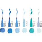Feutre Pitt Artist Pen nuances de bleu étui de 6 FABER-CASTELL
