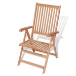 vidaXL Ensemble à manger d'extérieur 7 Pièces et chaises pliables Teck