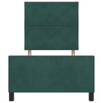 vidaXL Cadre de lit avec tête de lit Vert foncé 100 x 200 cm Velours