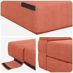 vidaXL Canapé-lit pliable Rouge orange 152 x 86 5 x 60 cm Tissu