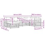vidaXL Ensemble de canapés d'extérieur 6 pc Blanc et Beige Polyester