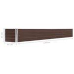 vidaXL Lit surélevé de jardin Acier galvanisé 320x40x45 cm Marron