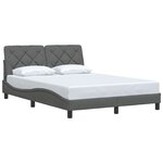 vidaXL Cadre de lit sans matelas gris foncé 120x200 cm tissu