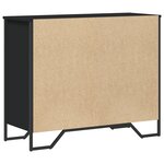 vidaXL Commode noir 91x35 5x74 5 cm bois d'ingénierie