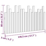 vidaXL Tête de lit murale Blanc 146 5x3x80 cm Bois massif de pin