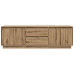 vidaXL Meuble TV avec éclairages LED chêne artisanal 160 5x41x50 cm