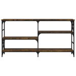 vidaXL Table console chêne fumé 150x29x76 5 cm bois d'ingénierie