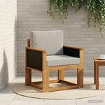 vidaXL Sofa de milieu extérieur Bois d'Acacia Massif Naturel