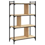 vidaXL Bibliothèque à 4 niveaux chêne sonoma 76x32x123 cm