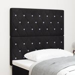vidaXL Tête de Lit LED Noire 90 cm Velours