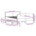 vidaXL Cadre de lit sans matelas blanc 120x190 cm bois de pin massif