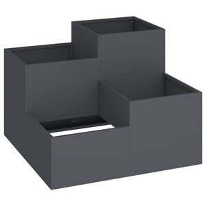 vidaXL Cache-pot de jardin Anthracite 100 x 100 x 60 cm Acier