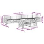 vidaXL Ensemble de canapés d'extérieur 8 Pièces Naturel