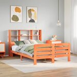 vidaXL Cadre de lit sans matelas cire marron 120x190cm bois pin massif