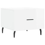 vidaXL Tables basses 2 Pièces blanc brillant 50x50x40cm bois d'ingénierie