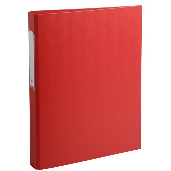 Classeur Rembordé Polypropylène 2 Anneaux Ronds De 25mm Sur 3eme De Couverture - Rouge - X 10 - Exacompta