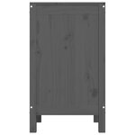 vidaXL Boîte à linge Gris 44x44x76 cm Bois massif de pin