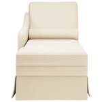 vidaXL Fauteuil long avec traversin et accoudoir droit rose lin