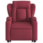 vidaXL Fauteuil inclinable de massage Rouge bordeaux Tissu