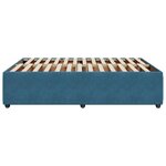 vidaXL Cadre de lit sans matelas bleu 160x200 cm velours