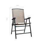 vidaXL Chaises de jardin pliables lot de 2 Textilène Taupe