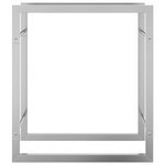 vidaXL Portant de bois de chauffage 50x28x56 cm acier inoxydable