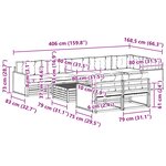 vidaXL Ensemble de canapés d'extérieur avec coussin 9 Pièces