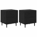 vidaXL Cabinet de chevet 2 Pièces Chêne noir 40 x 35 x 47.5 cm