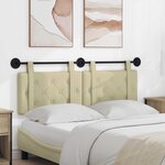 vidaXL Tête de lit suspendue Crème Simili cuir